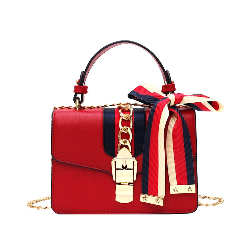 Petit sac à main femme cartable rouge