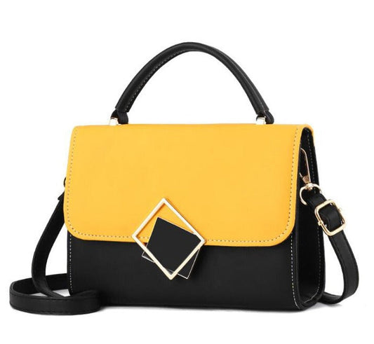 Petit sac à main jaune et noir