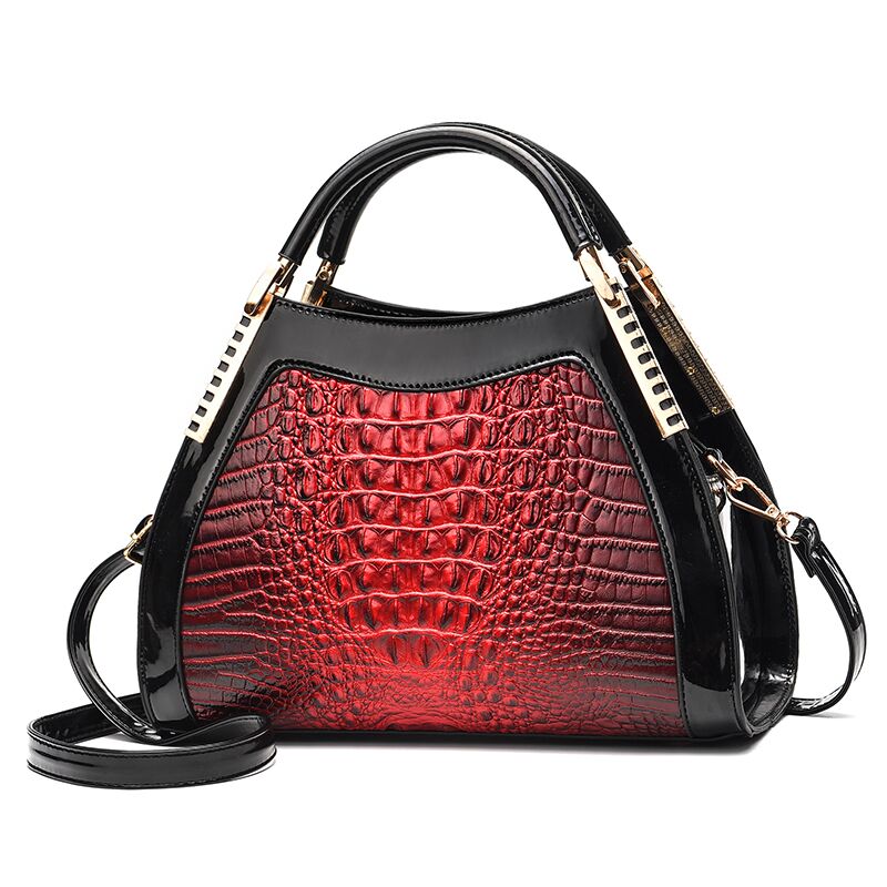 Petit sac à main luxueux rouge noir