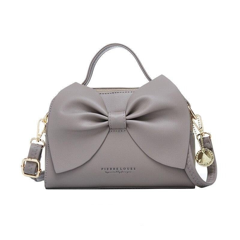 Petit sac à main nœud papillon gris