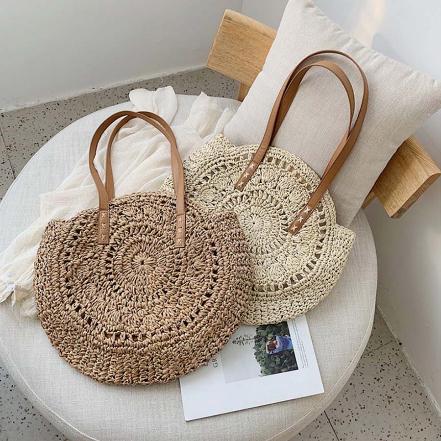 Sac Rond en Paille Benedetta